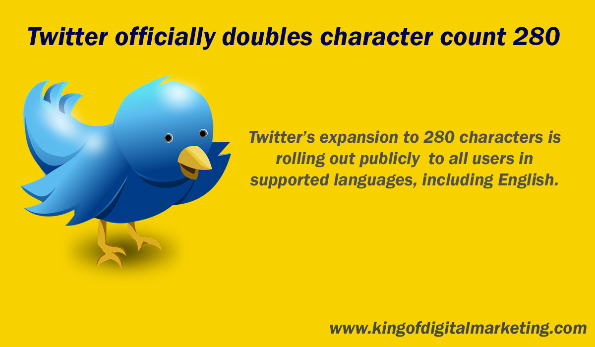 twitter updates character limit upto 280